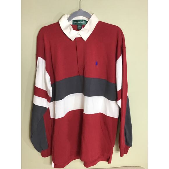 Knight of Round Table Mens  Vintage Long/ Sl  Polo Shirt  Sz. Lrg Preppy  Y2K - Picture 7 of 9